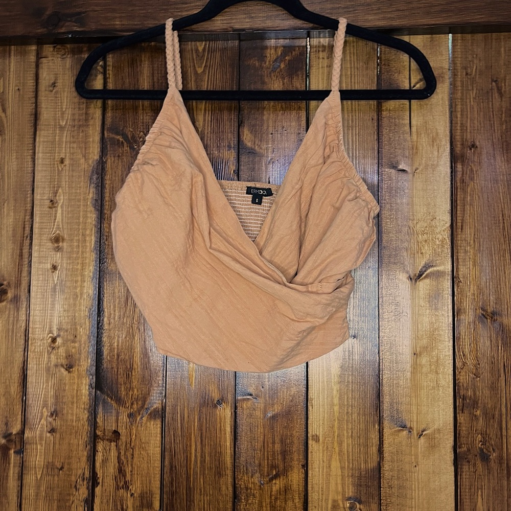 Papermoon, cross-front tank top, orange, small